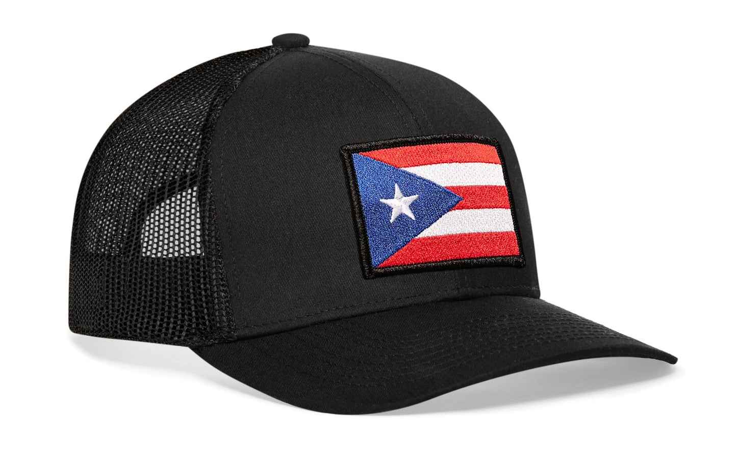 Puerto Rico Flag Trucker Haka Hat Black PR Snapback
