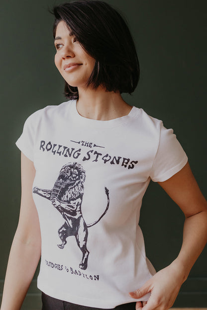 Rolling Stones Bridges to Babylon Baby Tee Womens T Shirt