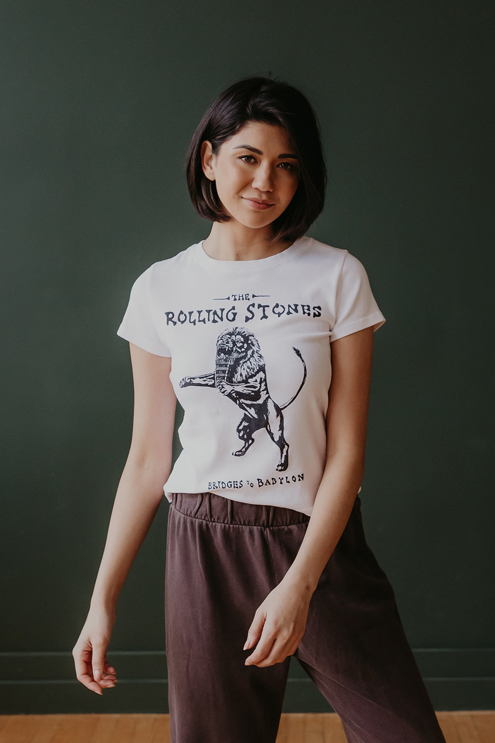 Rolling Stones Bridges to Babylon Baby Tee Womens T Shirt