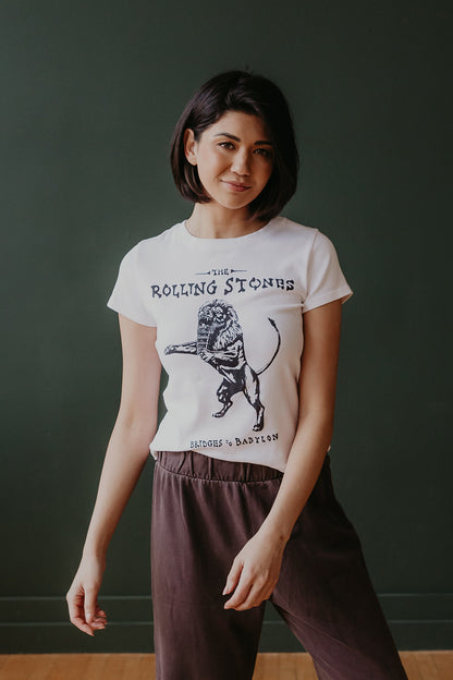 Rolling Stones Bridges to Babylon Baby Tee Womens T Shirt