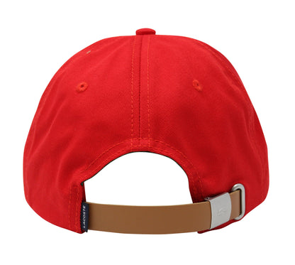 Lacoste Men's Classic Large Croc Logo Cap with Leather Strap Hat
