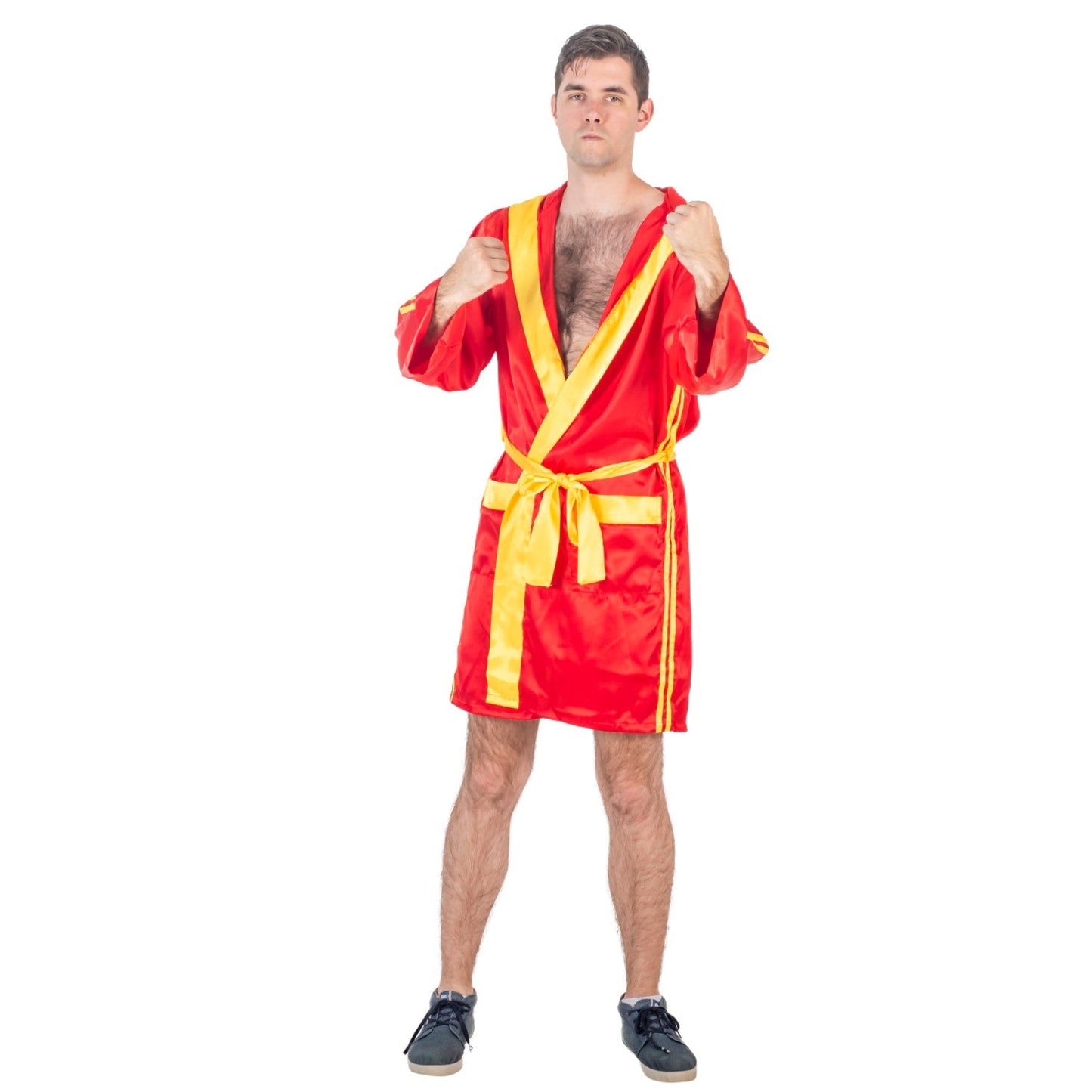 Red Ivan Drago Satin Robe and Short Set