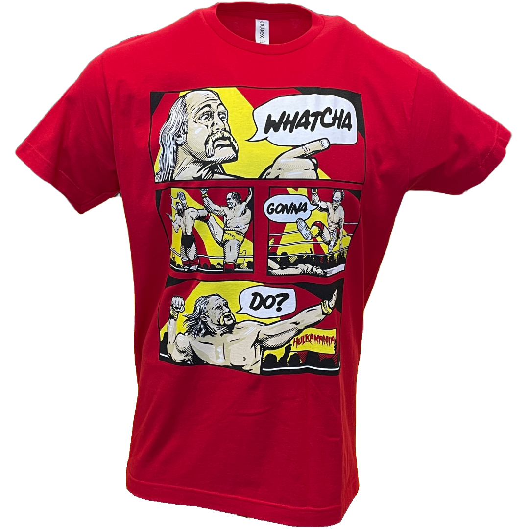 Hulk Hogan Comic Mens T Shirt Red