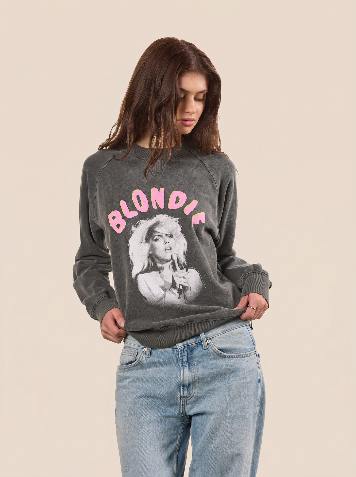 Blondie Atomic Pullover Crewneck Sweatshirt Dark Grey