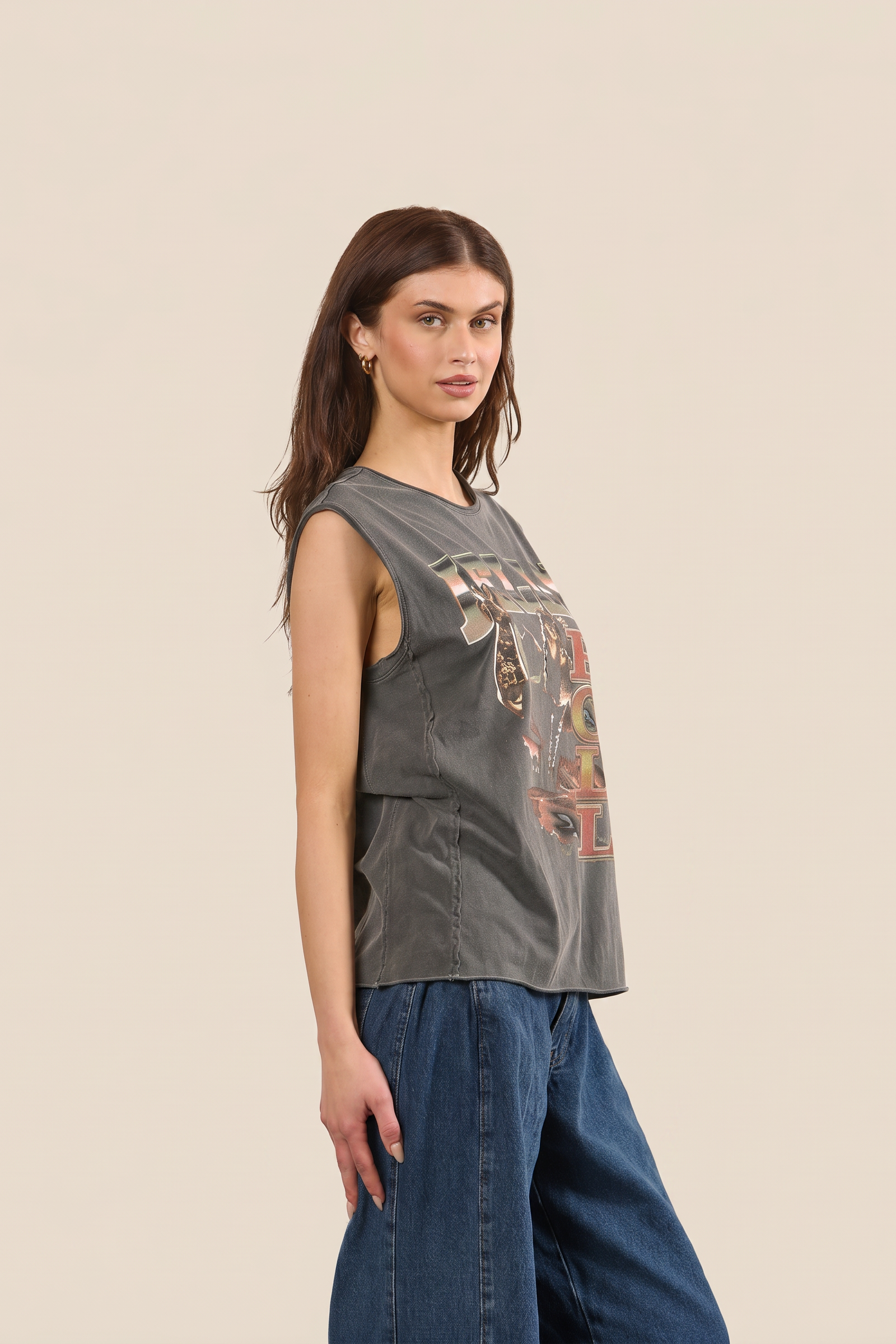 Jelly Roll Oversized Womens Tank Top Shirt Vintage Black