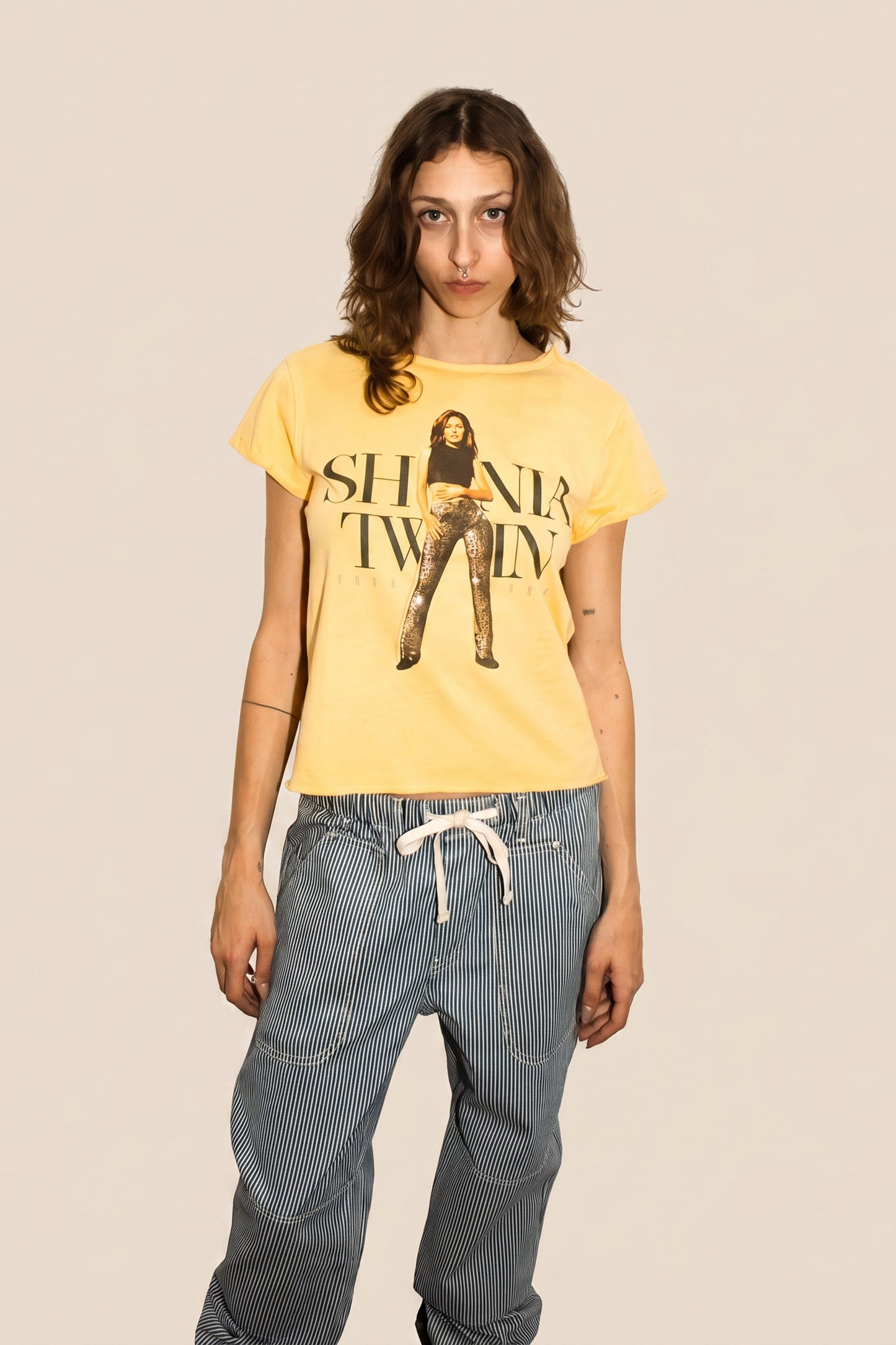 Shania  Twain Tour of 1998 Womens T Shirt Yellow