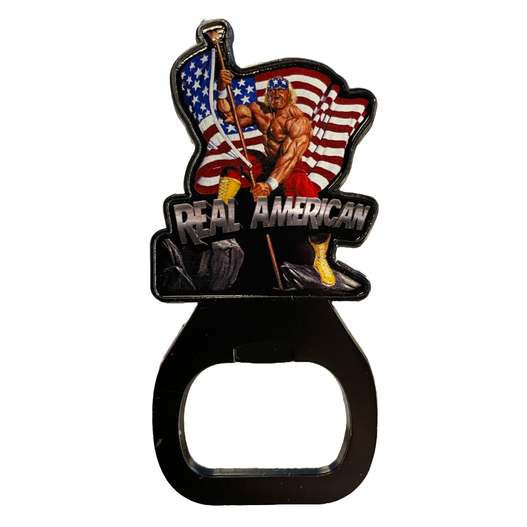 Hulk Hogan Real American Bottle Opener Magnet