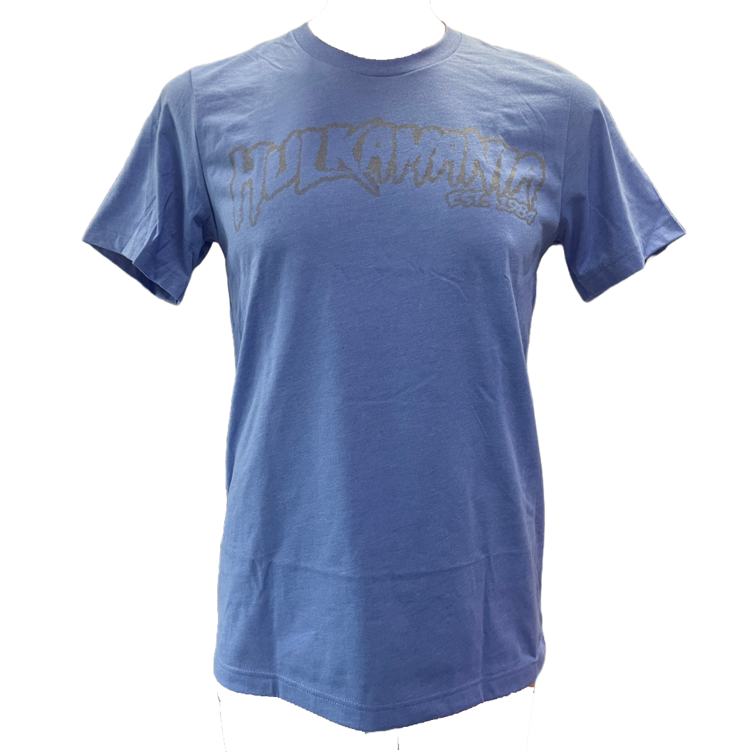 Hulk Hogan Reflective Hulkamania Mens T Shirt Sky Blue