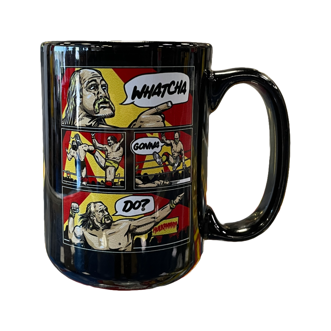 Hulk Hogan Comic Strip Coffee Mug Black