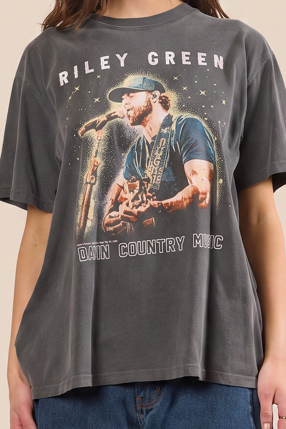 Riley Green Unisex Tee Adult T Shirt Dark Grey Officially Licensed