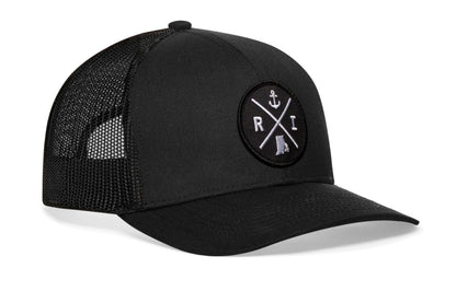 Rhode Island Trucker Haka Hat Black RI X Snapback