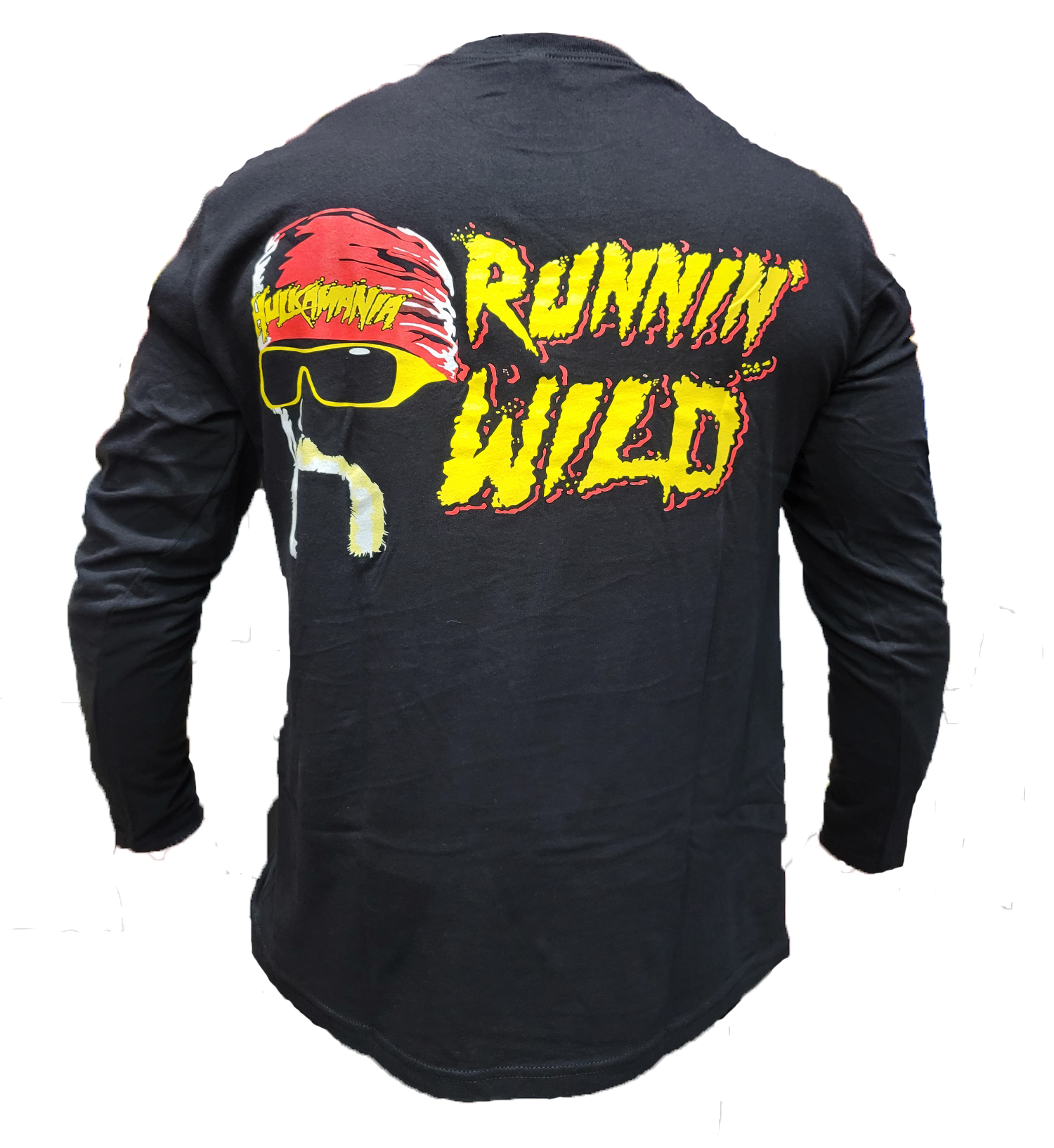 Hulk Hogan Hulkamania Runnin Wild Mens Long Sleeve T Shirt Black