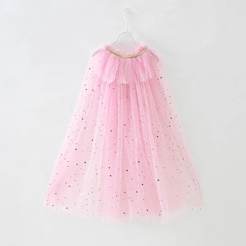 Summer Girl Princess Party Accessories Cloak Snow Queen Elsa Anna Costume