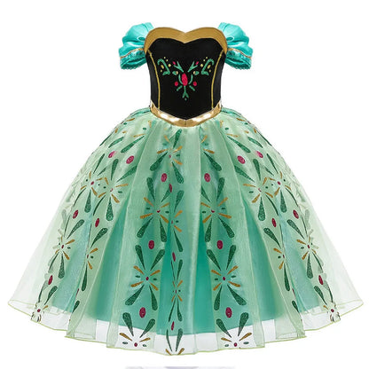 Girls Princess Dress Kids Cinderella Snow White Aurora Sofia Rapunzel Cinderella Halloween Costume
