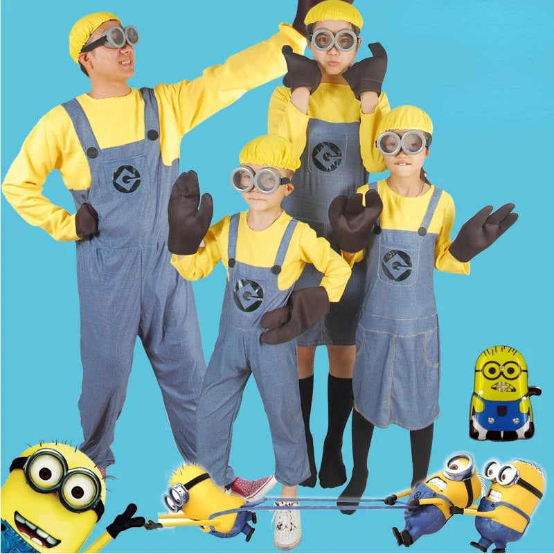 Anime Minion Full Family Cosplay Costume Boy Girl Dress