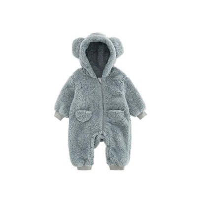 Newborn Baby Rompers Spring Autumn Warm Fleece Baby Costume