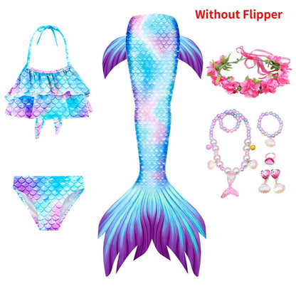Swimming Mermaid Tail Girls Costume