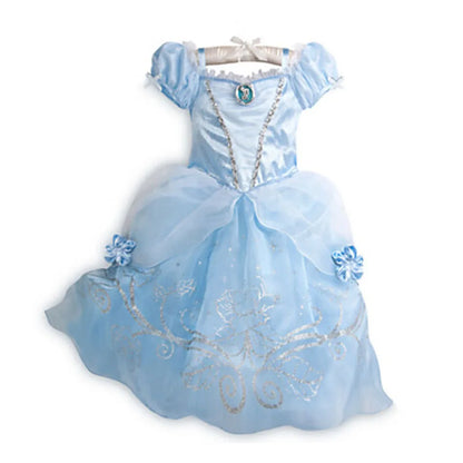 Girls Princess Dress Kids Cinderella Snow White Aurora Sofia Rapunzel Cinderella Halloween Costume