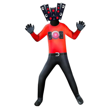 Anime Skibidi Toilet Cosplay Audio Man Camera Man Tv Man Costume