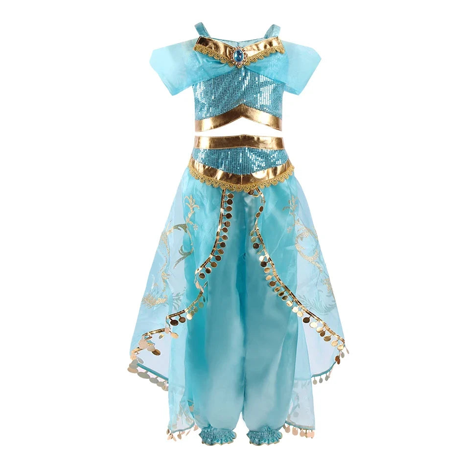 Girls Princess Dress Kids Cinderella Snow White Aurora Sofia Rapunzel Cinderella Halloween Costume