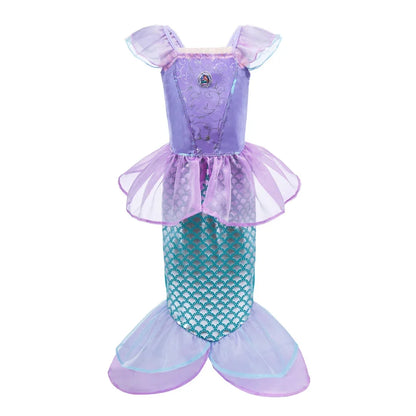 Girls Princess Dress Kids Cinderella Snow White Aurora Sofia Rapunzel Cinderella Halloween Costume
