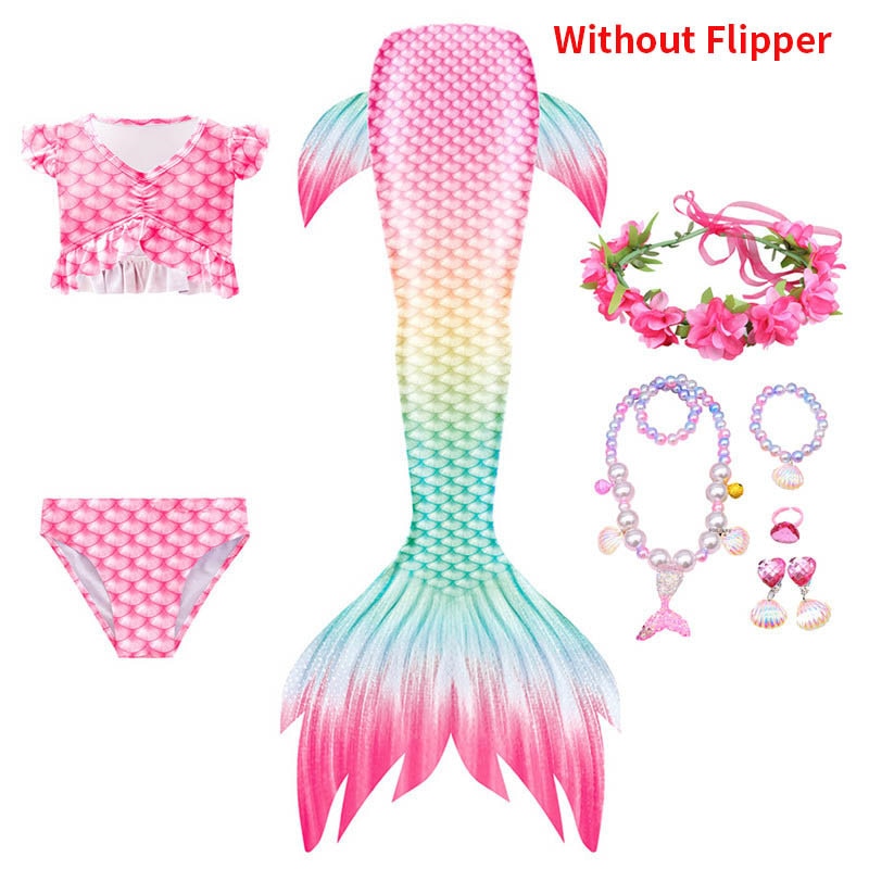 Swimming Mermaid Tail Girls Costume