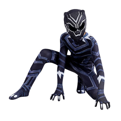 Black Panther Attacked Mask Adult Kids Jumpsuits