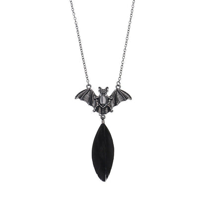 Metal Pumpkin Skeleton Skull Necklace