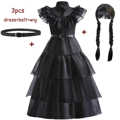 Wednesday Addams Cosplay Costume for Teens