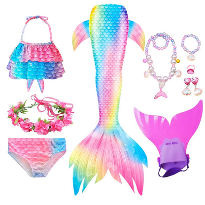 Swimming Mermaid Tail Girls Costume