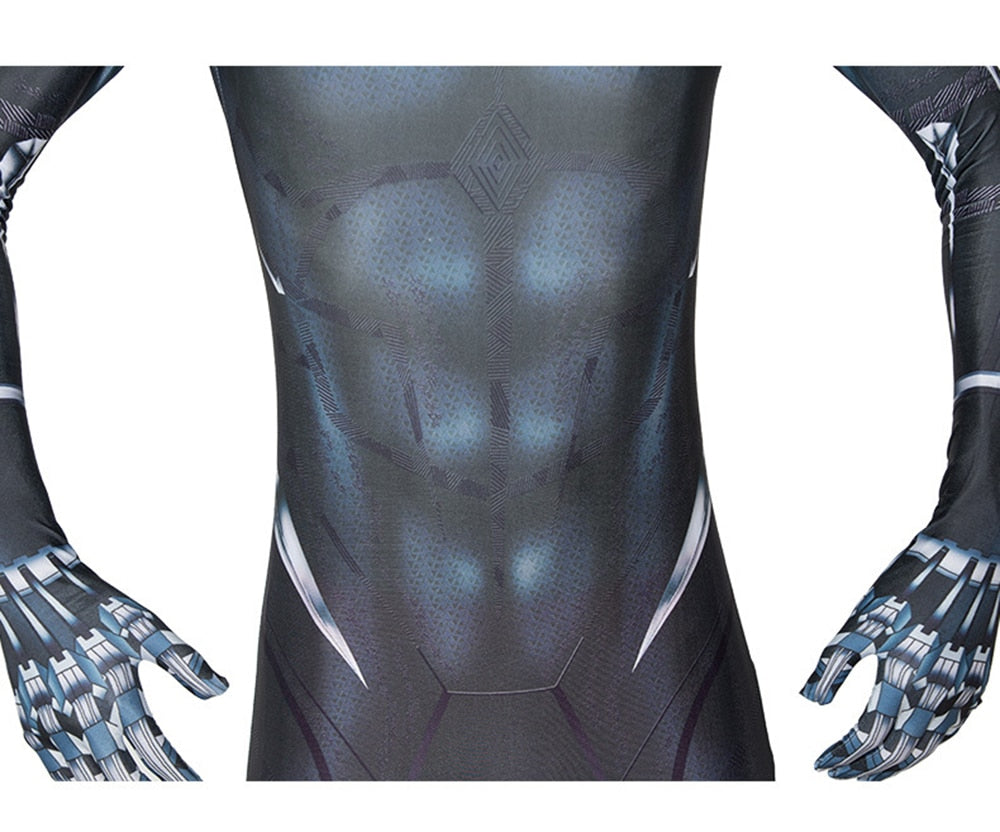Black Panther Attacked Mask Adult Kids Jumpsuits