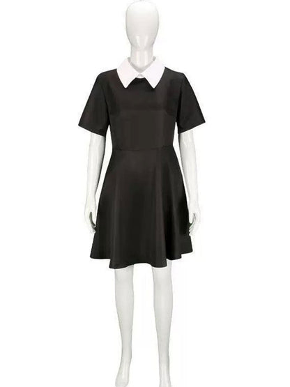 Wednesday Addams Gothic Cosplay Dress for Halloween