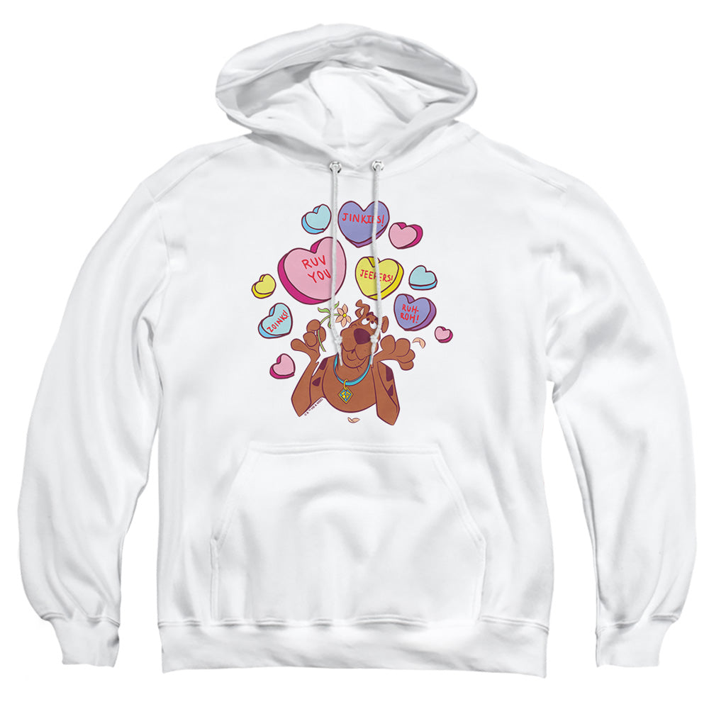 Scooby Doo! Valentine'S Day Heart Candy Mens Hoodie White