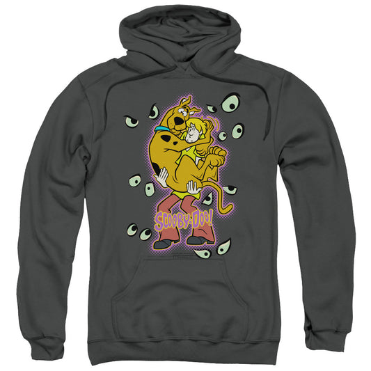 Scooby Doo Being Watched Mens Hoodie Charcoal