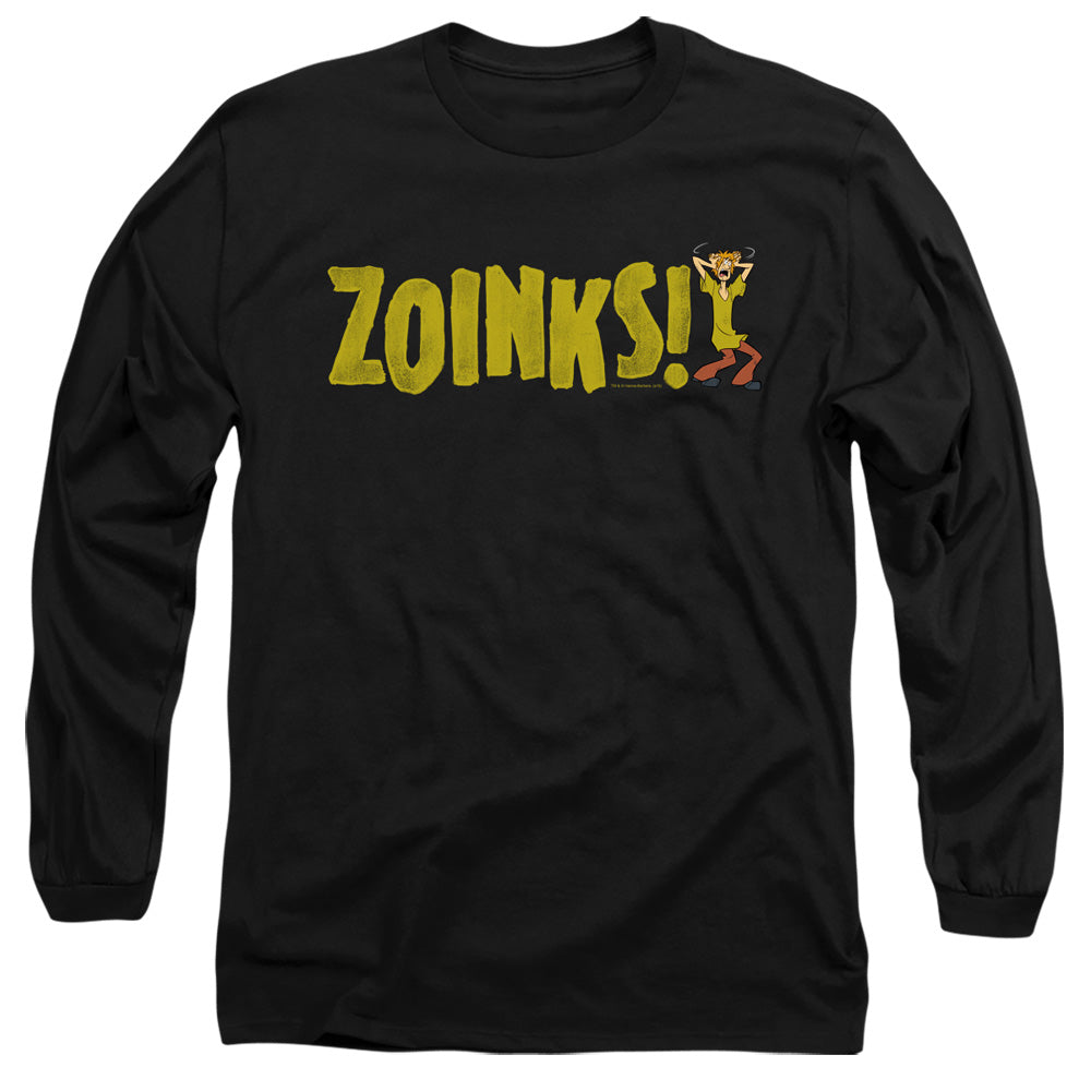 Scooby Doo Zoinks Mens Long Sleeve Shirt Black Officially Licensed