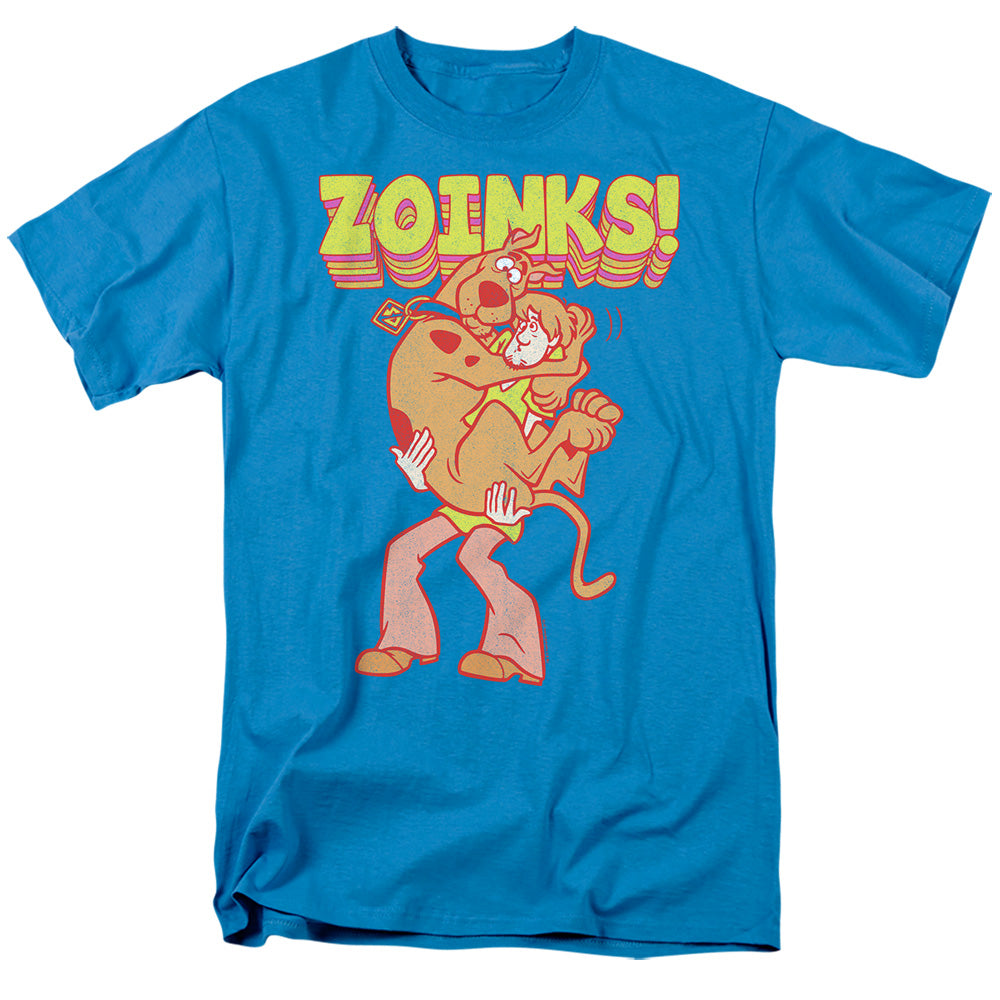 Scooby Doo Zoinks Repeat Mens T Shirt Turquoise