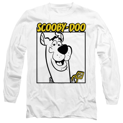 Scooby Doo Scooby Square Mens Long Sleeve Shirt White Officially Licensed