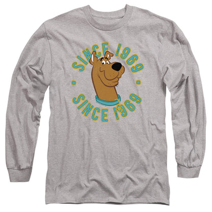 Scooby Doo Scooby 1969 Mens Long Sleeve Shirt Athletic Heather Officially Licensed