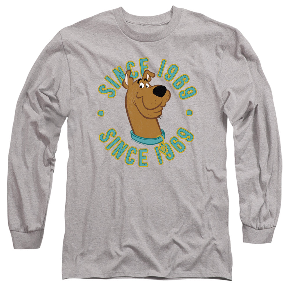 Scooby Doo Scooby 1969 Mens Long Sleeve Shirt Athletic Heather Officially Licensed