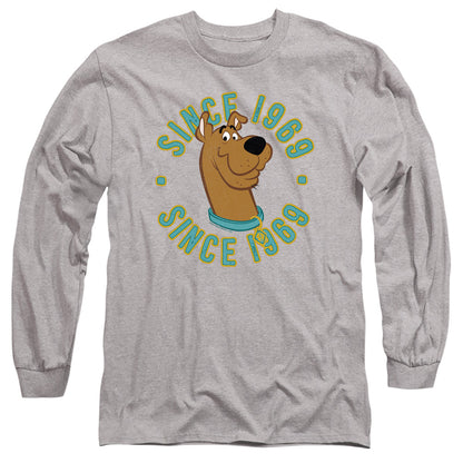 Scooby Doo Scooby 1969 Mens Long Sleeve Shirt Athletic Heather Officially Licensed