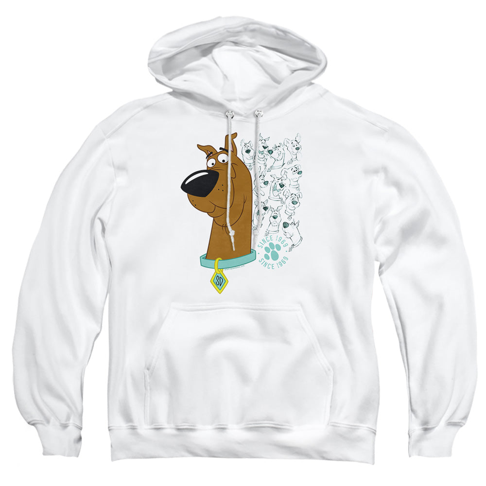 Scooby Doo Evolution Of Scooby Doo Mens Hoodie White