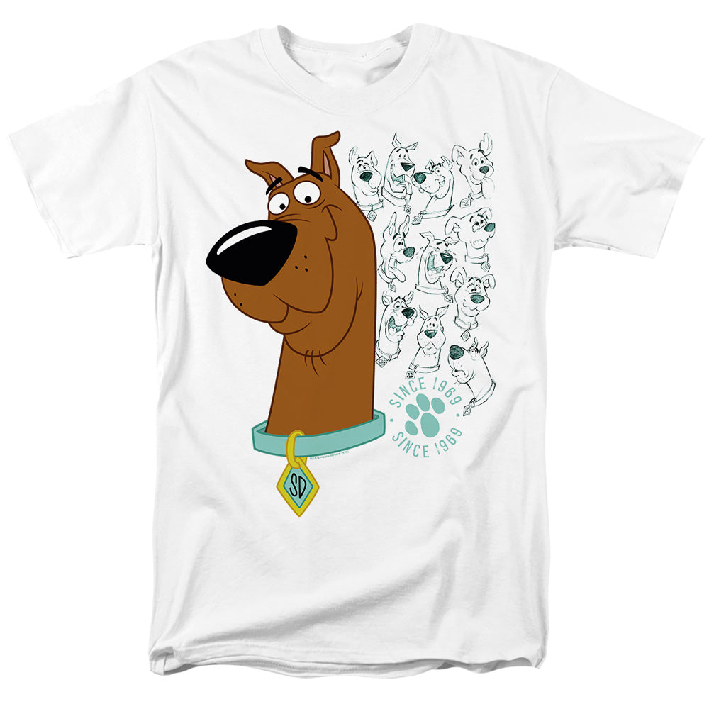 Scooby Doo Evolution Of Scooby Doo Mens T Shirt White