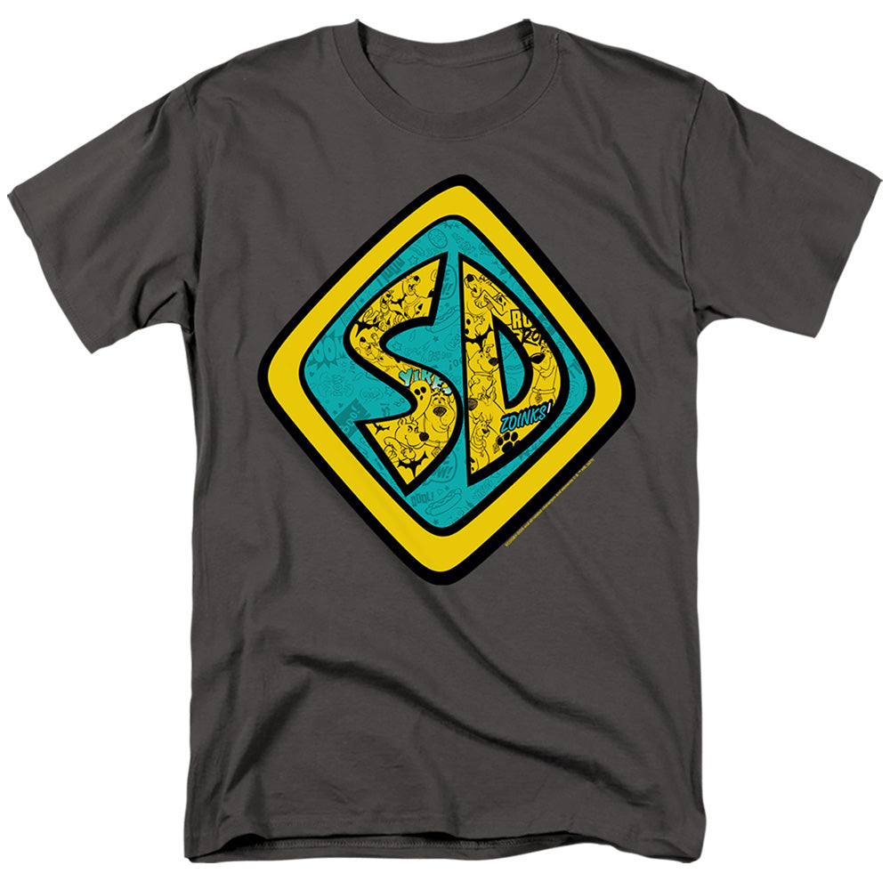 Scooby Doo! Sd Badge Mens T Shirt Charcoal