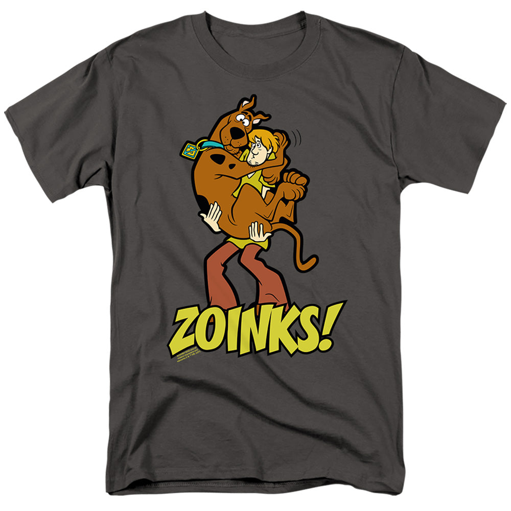 Scooby Doo! Scooby And Shaggy Zoinks! Mens T Shirt Charcoal