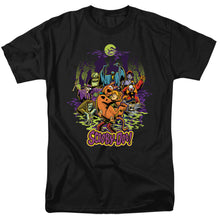 Load image into Gallery viewer, Scooby-Doo And Shaggy Chased By Monsters Mens T Shirt Black
