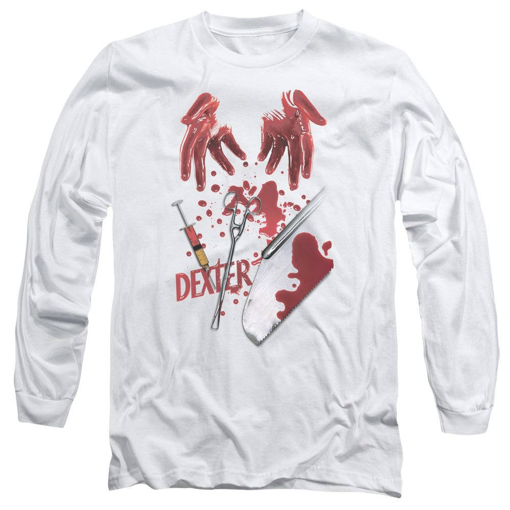 Dexter Tools Of The Trade Mens Long Sleeve Shirt White Officially Licensed