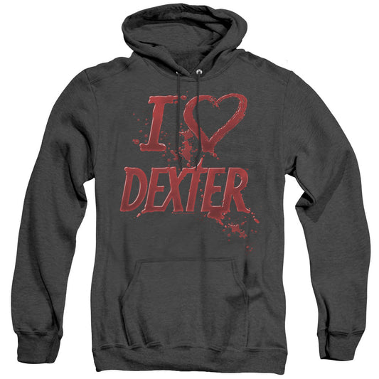Dexter I Heart Dexter Heather Mens Hoodie Black