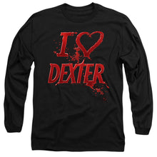 Load image into Gallery viewer, Dexter I Heart Dexter Mens Long Sleeve Shirt Black Officially Licensed
