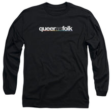 Load image into Gallery viewer, Queer As Folk Logo Mens Long Sleeve Shirt Black Officially Licensed
