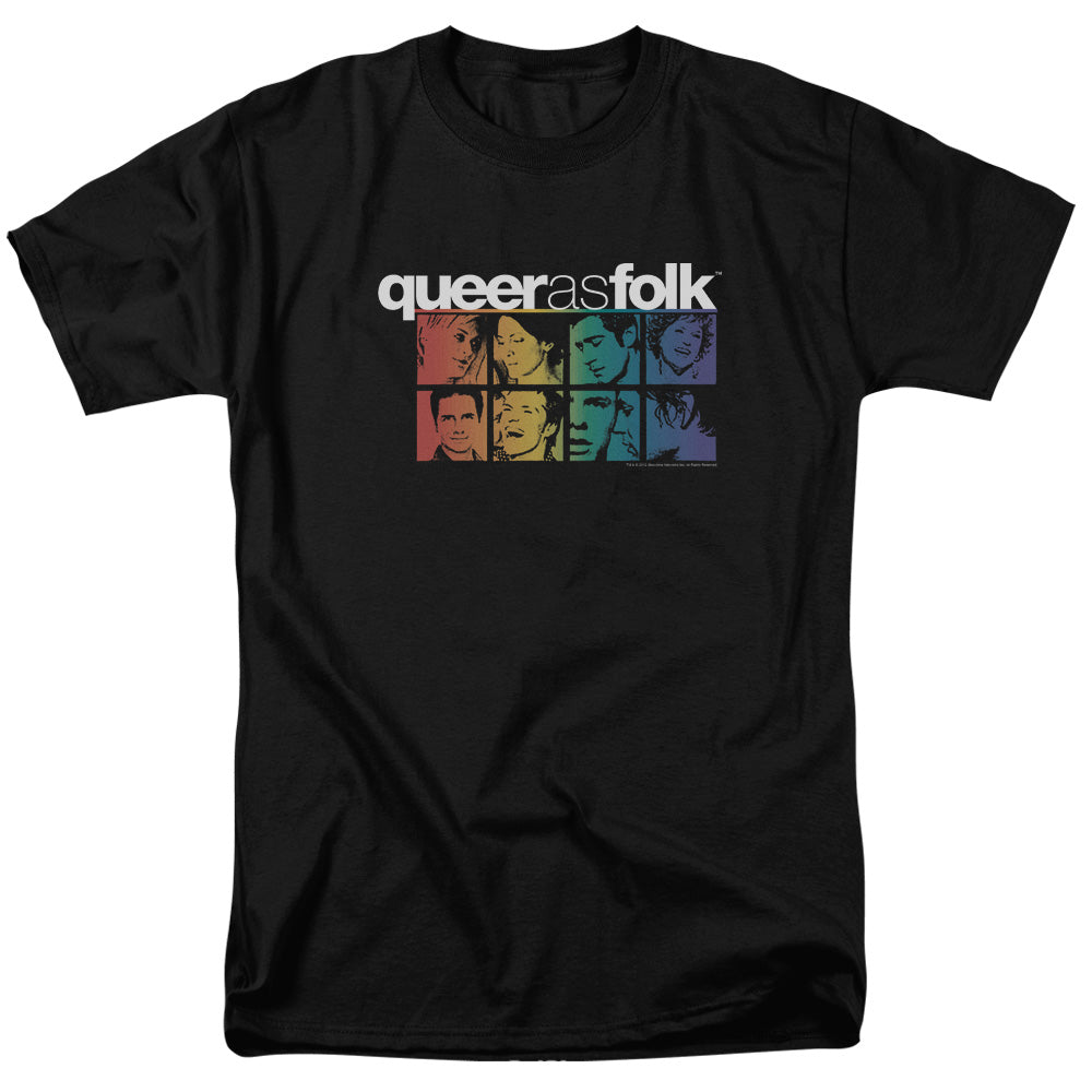 Queer As Folk Cast Mens T Shirt Black